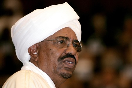 Sudanese President Omar al-Beshir delive