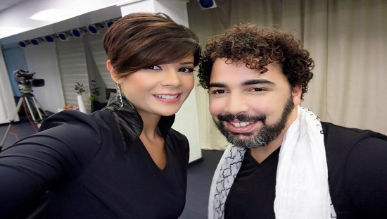 ليلى الحديوي رفقة أخصائي التجميل الخاص بها (برلمان.كوم)