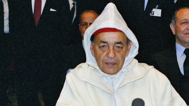 الملك الراحل الحسن الثاني في إحدى المناسبات الرسمية(أرشيف)