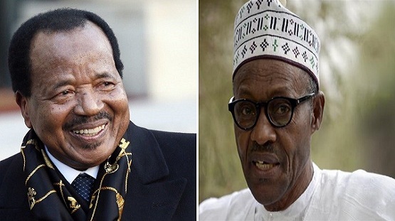 الرئيس النيجيري محمد بخاري والرئيس الكاميروني بول بيا