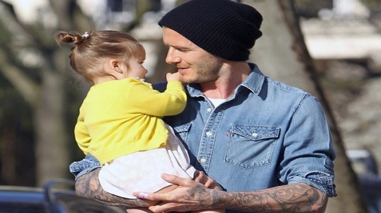 ديفيد بيكاهم وابنته هاربر