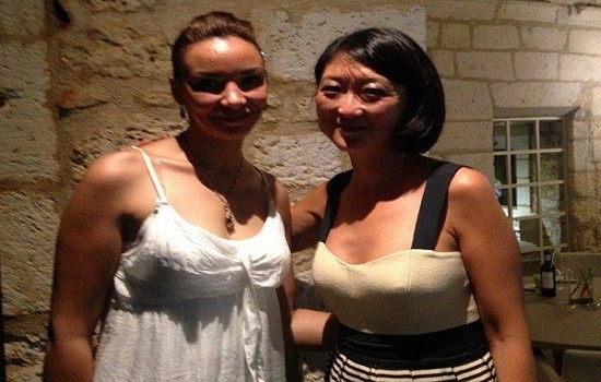 لبنى أبيضار رفقة وزيرة الثقافة فلور بيليرين