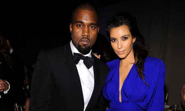 المغني كانيي ويست وزوجته كيم كاردشيان