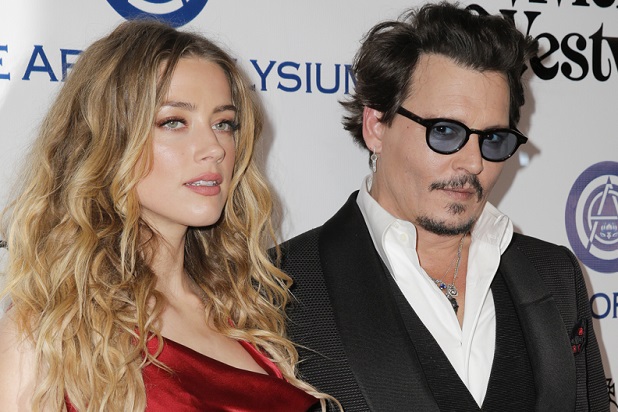 CULVER CITY, CA - JANUARY 09:  Actors Amber Heard and Johnny Depp attend The Art of Elysium 2016 HEAVEN Gala presented by Vivienne Westwood & Andreas Kronthaler at 3LABS on January 9, 2016 in Culver City, California.  (Photo by Alison Buck/Getty Images)